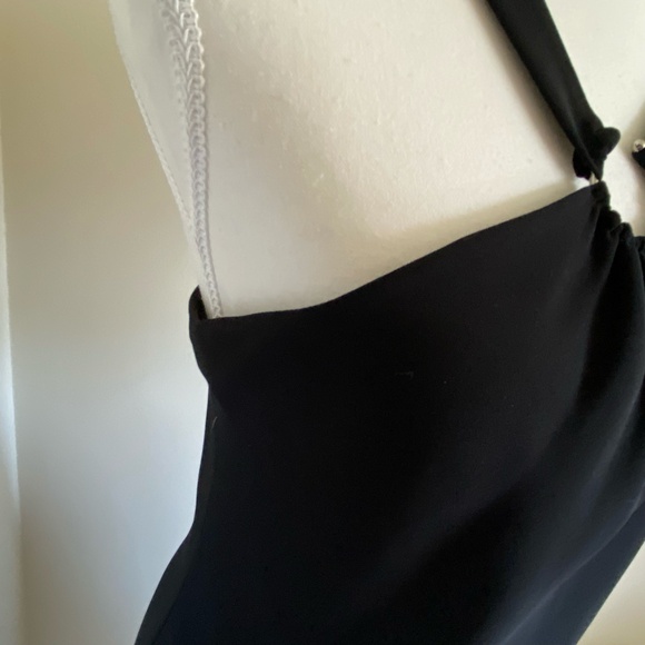 Evan-Picone Vintage Black Halter Style Party Vacation Dress- Sz- 8 - Picture 7 of 15